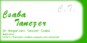 csaba tanczer business card